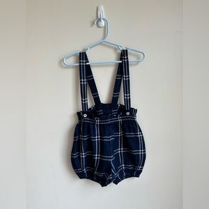 Lali Navy and White Windowpane Bubble (24mos)
